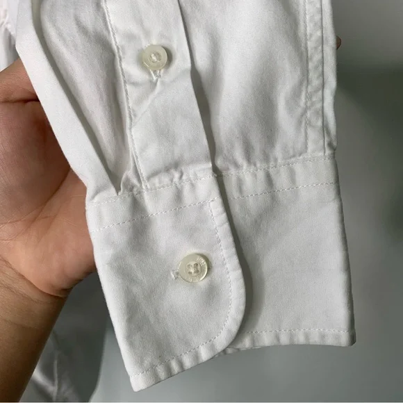 Ralph Lauren Women's White Long Sleeve Button Down Embroidered Logo Shirt XS - Picture 8 of 10